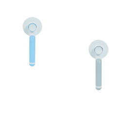 Round Handle Pet Passage Comb : Blue Grey