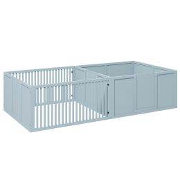 Dog Egg Crate for Mother & Newborn Puppy -Light Gray