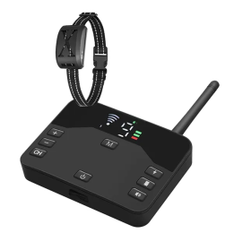 Wireless Electric Dog Fence, Waterproof Pet Shock Boundary Containment System, Electric Training Collar For Dogs: FenceWith1Collar-Black