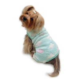 Ultra Plush Fluffy Clouds Front Sleeveless Pajamas - L
