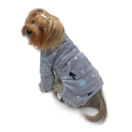 Ultra Thick Plush Penguins Turtleneck Pajamas  - L