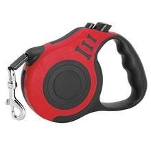 Pet Automatic Telescopic Traction Rope-red-3m