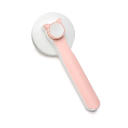 Pet Hair Removal Comb Stainless Steel NeedleBrush Self Cleaning  : Pink