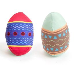 Easter Egg Toys For Pet Interactive Dog Egg Toy Short-Term Play Design For Aggressive Chewers: GREEN and RED