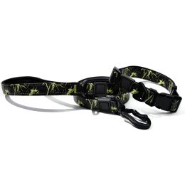 UV Printing Camouflage Embossed Pet Leash Set Is A Perfect Combination Of Style And Functionality : Green-15mm