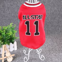 Hot World Cup Ball Spring And Summer Dog Vest  : Red-L