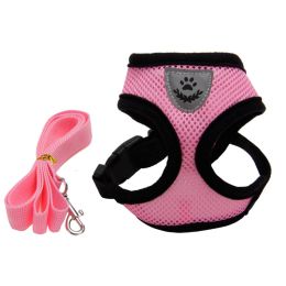 Fashionable High-end Multi-color Dog Harness: Pink-S