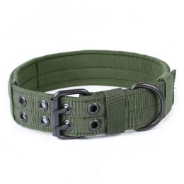 Nylon Anti-grind Dog Leash Collar:Green-M