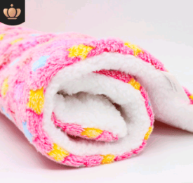Cute Cat Blankets Dog Pet Mat-Pink Starry Sky-XL100x75
