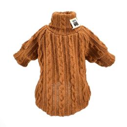Dog Sweater Turtleneck : Khaki-M