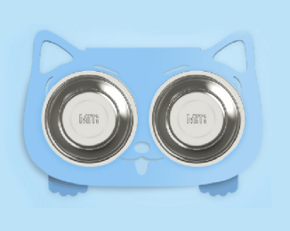 Anti-falling Dog Feeding Water Bowl -Blue
