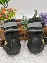 Waterproof dog shoes-black-No 4