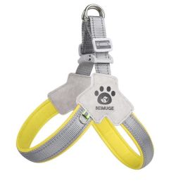 Adjustable Puppy Harness, No-Pull No Choke-Yellow-S
