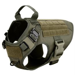 Pet Harness Luxury Dog Leash Set Chest Dog Nylon Camouflage Dog Harness- Dark Green-S