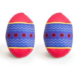 Easter Egg Toys For Pet  Interactive Dog Egg Toy Short-Term Play Design For Aggressive Chewers: Two RED