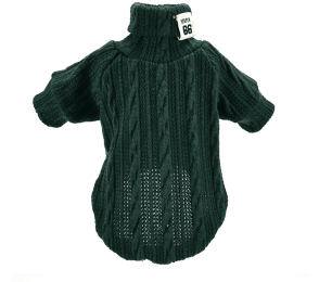 Dog Sweater Turtleneck : Green-L