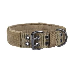 Nylon Anti-grind Dog Leash Collar:Brown-L