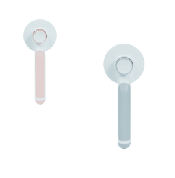 Round Handle Pet Passage Comb : Pink Grey