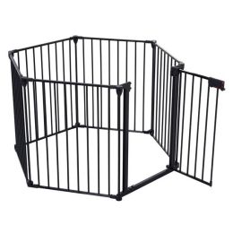 150 Inch Adjustable Safety Door With 6 Pieces -Black
