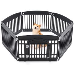 Dog Game Fence Is Safe And Reliable -Black/6 Panel