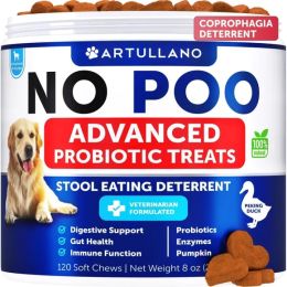 No Poo Chews For Dogs Coprophagia Stool Eating Deterrent  Treats With Probiotics Pumpkin & Digestive Enzymes, Gut Health Support Supplement: 1pcs