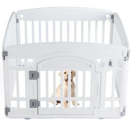 Dog Game Fence Is Safe And Reliable -White/4Panel