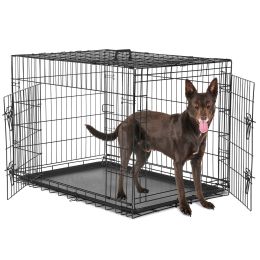 A Dog Cage With Two Doors-36double door