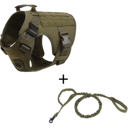 Outdoor Tactical Dog Vest For Large Dogs -Green set-XL