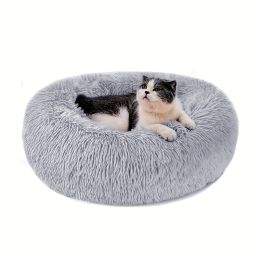 Non-Slip Dog Or Cat Beds Multiple Sizes, Calming Pet Beds For Indoor  Machine Washable-Lightgray50cm