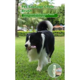 DOG Chew Toys For Teeth Cleaning,Pet Sausage Chew Brush,Pet Chew & Clean Buddy: Pink