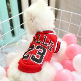 Dog Summer Clothes Teddy Vest Breathable -Red-Number8