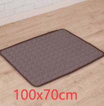 Pet Dog Cat Ice Silk Cold Nest Pad For Cooling In Summer-Brown-102x70cm