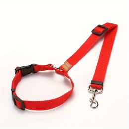 2 In 1 Dog Leash and Car Seat Restraint- Red