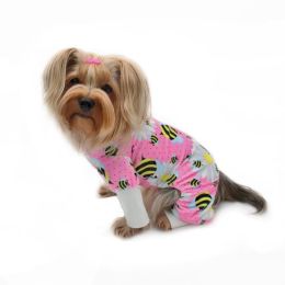 Ultra Soft Plush Minky Bumblebee & Flower Pajamas - XL