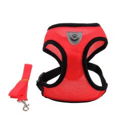 Fashionable High-end Multi-color Dog Harness: Red-M