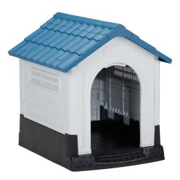 26inch PVC Spire House Type Shutters Cat & Doghouse-Blue and white