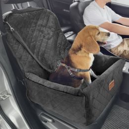 Dog Booster Car Seat Pet Car Seat For Small Medium Dog Up To 40 Lbs : Black