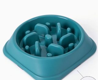 Pet Slow Feeding Bowl Dog Bowl Anti-choke Anti-skid: Conventional-02 Style Green