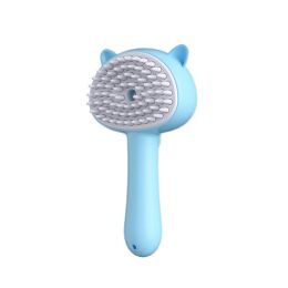Hair Cleaning Brush With Mist, Multifunctional Grooming Brush : 18x9.5x5cm-Blue