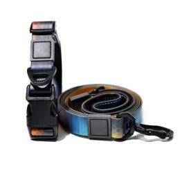 Heat Transfer Printing PVC Coated Rubberized Waterproof Traction Rope Set: Blue-15mm