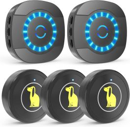 Doorbell For Dog/Puppy Training, Go Outside Doorbell And Waterproof Touch Button: 2 Receivers 3 Doorbells