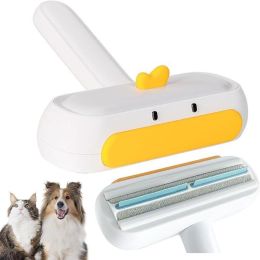 Reuseable Dog Hair Remover, Pet Hair Roller: Yellow