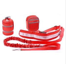 Adjustable Hands Free Dog Leash:Gules-Q1set