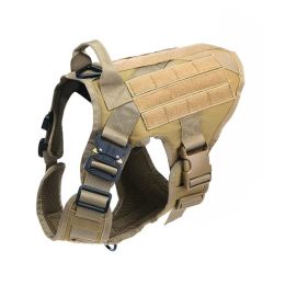 Pet Harness Luxury Dog Leash Set Chest Dog Nylon Camouflage Dog Harness-Brown-XL
