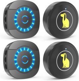 Doorbell For Dog/Puppy Training, Go Outside Doorbell And Waterproof Touch Button: 2 Receivers 2 Doorbells