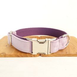 MUTTCO drawstring traction belt Set:Light purple Collar-XS
