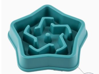 Pet Slow Feeding Bowl Dog Bowl Anti-choke Anti-skid: Conventional-03 Style Green