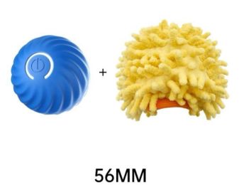 Pet Dog Rubber Ball Toys: Blue sea urchin sleeve 56mm