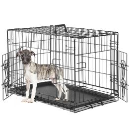 A Dog Cage With Two Doors-30double door