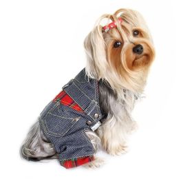 Adorable Stripy Denim Overall - S